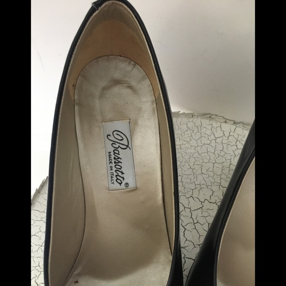 VTG Bassotto Black Block Heal -Square Toe Pump - Picture 4 of 7